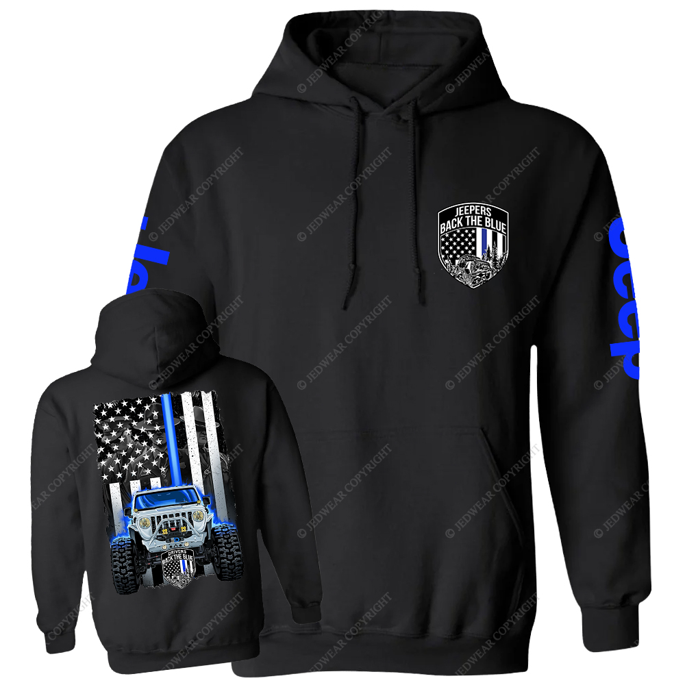 Drivers Back The Blue American Flag Policeman Police Car Badge Jp Casual Hoodie