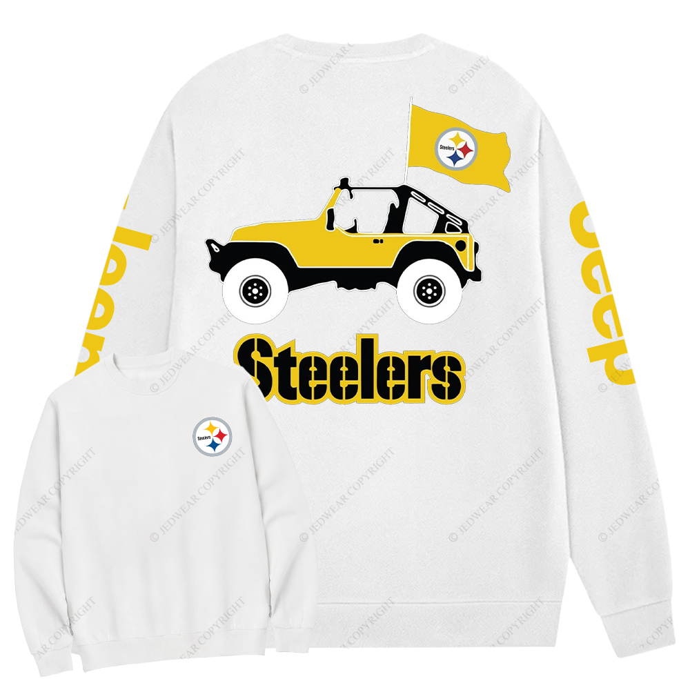 Pittsburgh Steelers Football Jp Crew Neck Sweatshirt