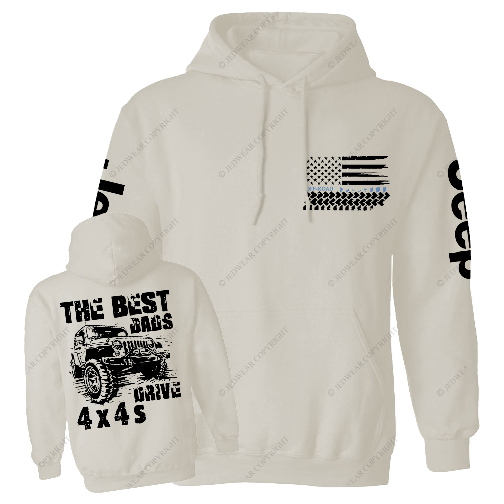 The Best Dads Drive 4x4 Jp Casual Hoodie
