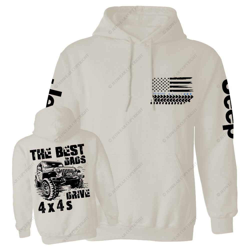 The Best Dads Drive 4x4 Jp Casual Hoodie