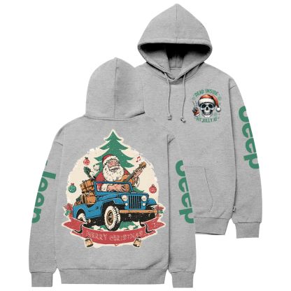 Dead Inside But Jolly Af Merry Christmas Jp Casual Hoodie
