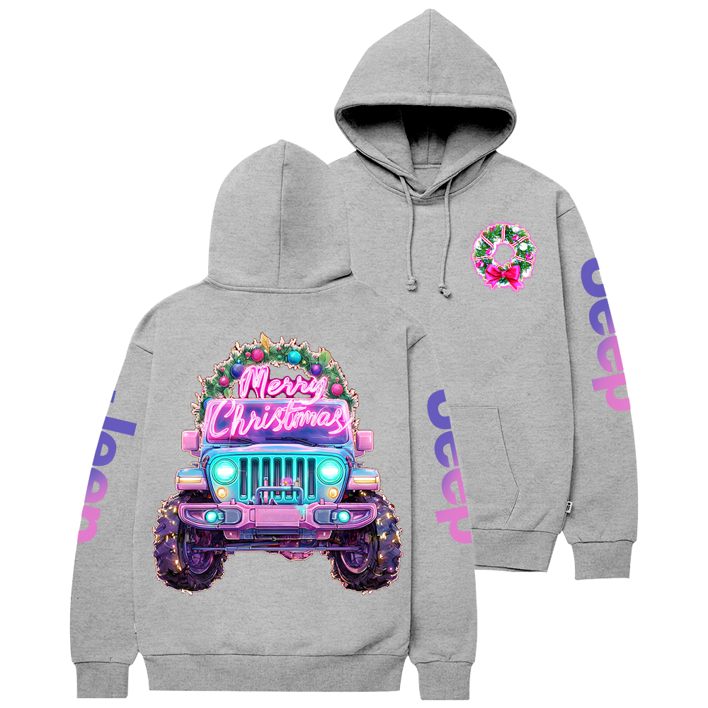 Chubby Neon-Style Off-road With Rounded Cartoon Proportions Jp Casual Hoodie