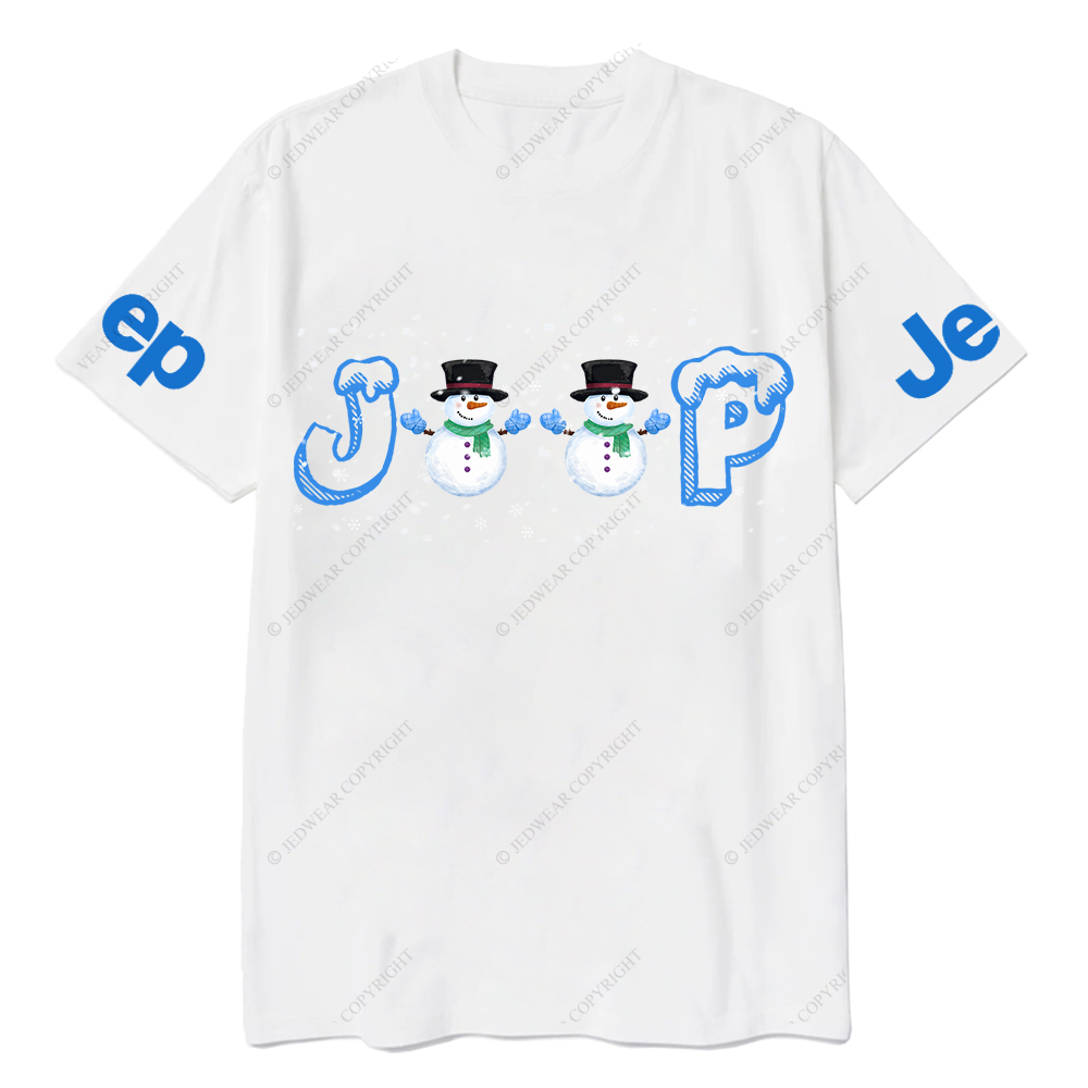 Merry Christmas Snowman Blue Jp T-Shirt
