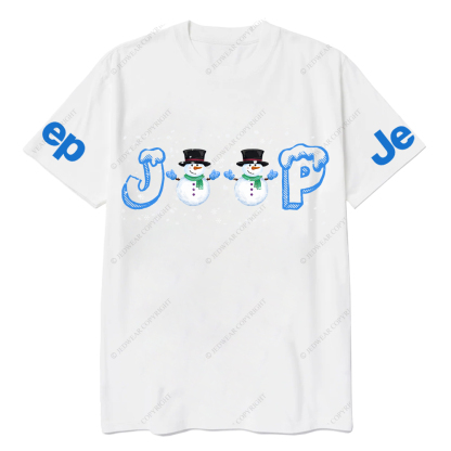 Merry Christmas Snowman Blue Jp T-Shirt