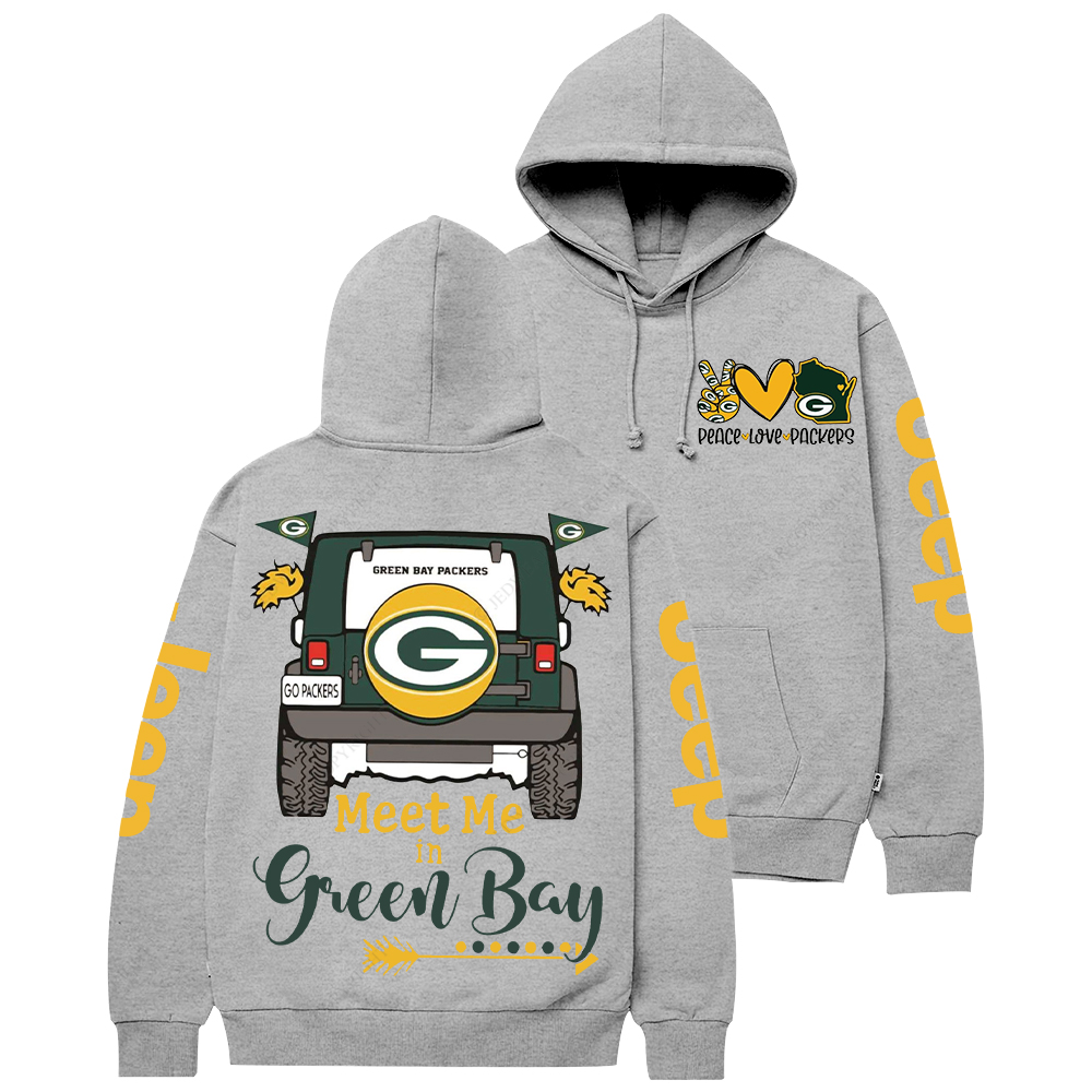 Meet Me In Green Bay Packers Football Jp Casual Hoodie