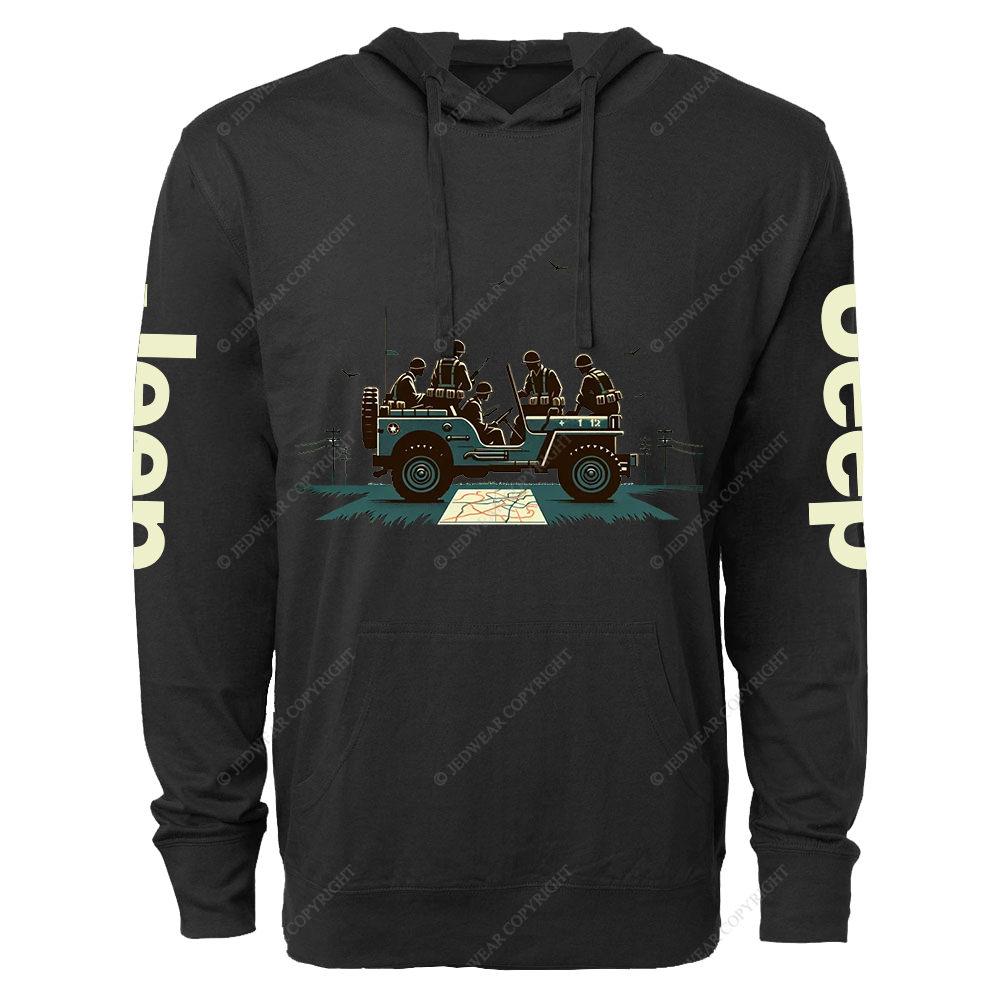 Retro Military Soldiers Jp Lightweight Hoodie