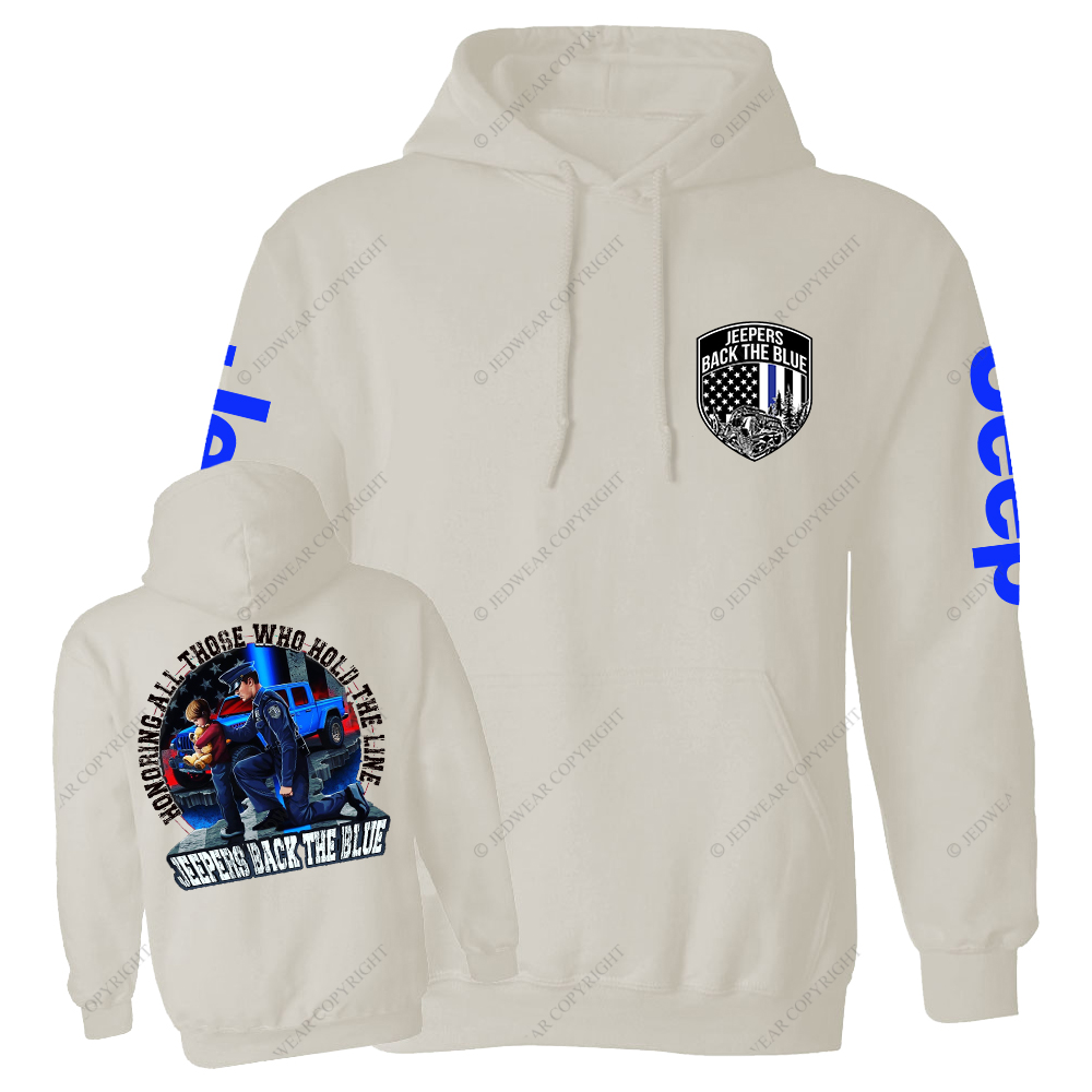 Police Honoring All Those Who Hold The Line Jeepers Back The Blue Jp Casual Hoodie