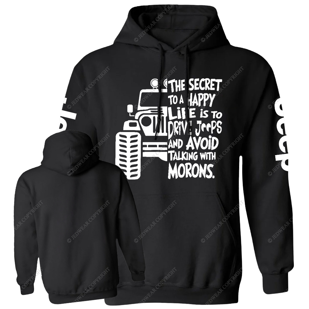 The Secret To A Happy Life Is To Drive Jp Casual Hoodie