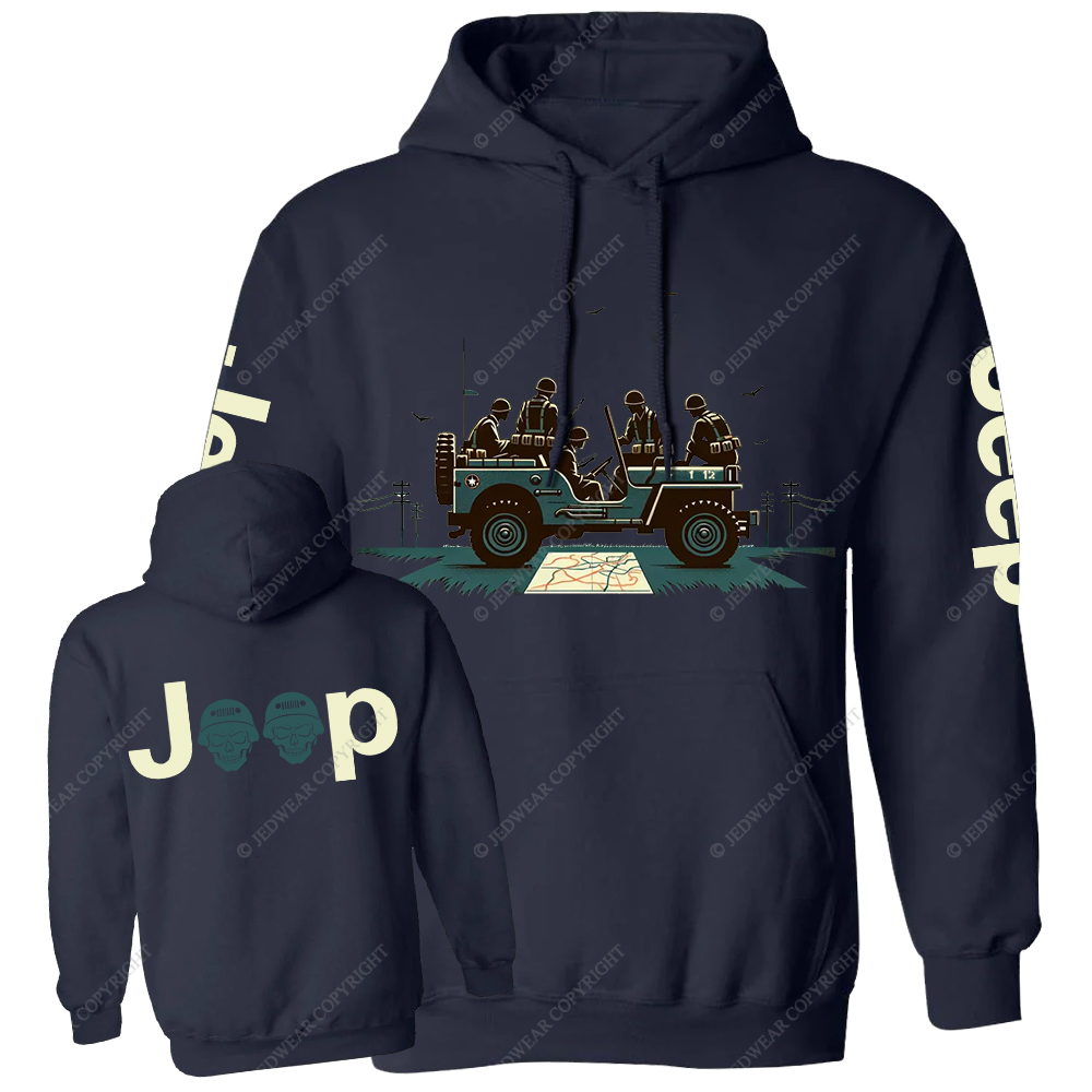 Retro Military Soldiers Jp Casual Hoodie