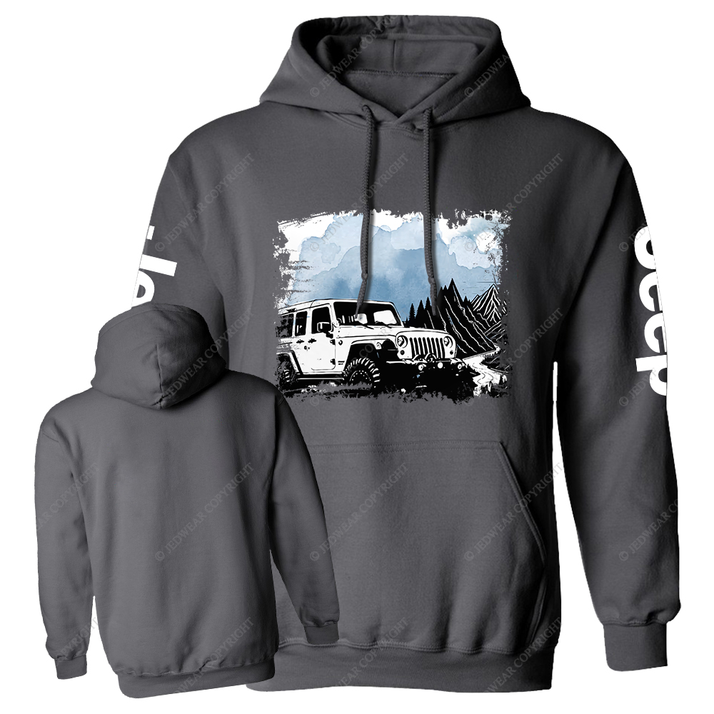 Mountain Adventure Ink Colorful Hand-Painted Jp Casual Hoodie