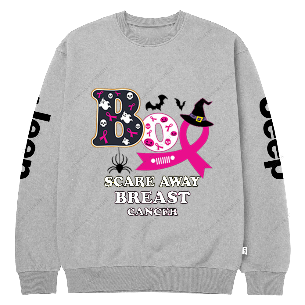 Scare Away Breast Cancer Jp Crew Neck Sweatshirt