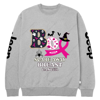 Scare Away Breast Cancer Jp Crew Neck Sweatshirt
