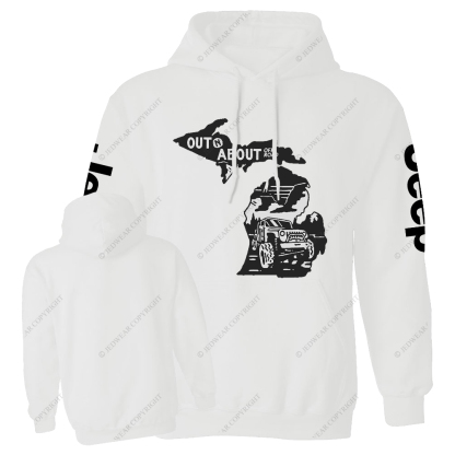 Out About Off-Road Map Of America Jp Casual Hoodie