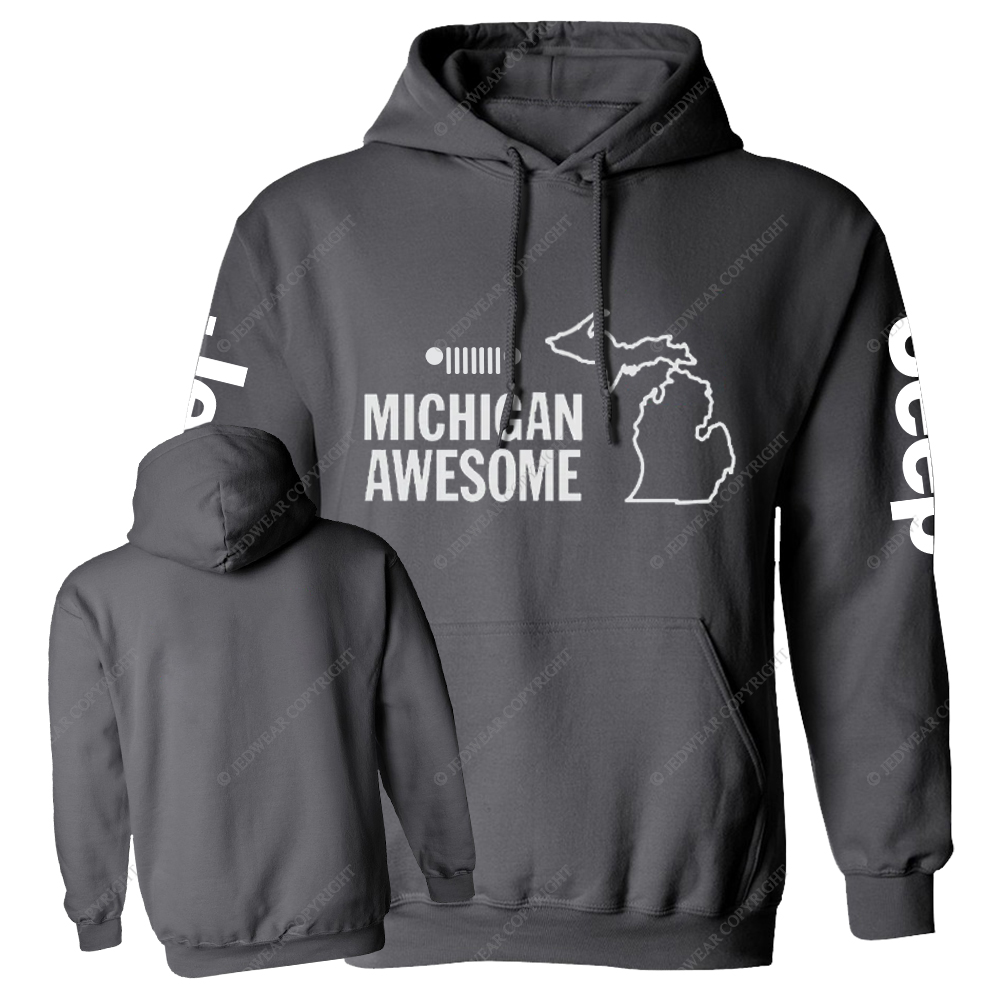 Michigan Awesome Map Of America Jp Casual Hoodie