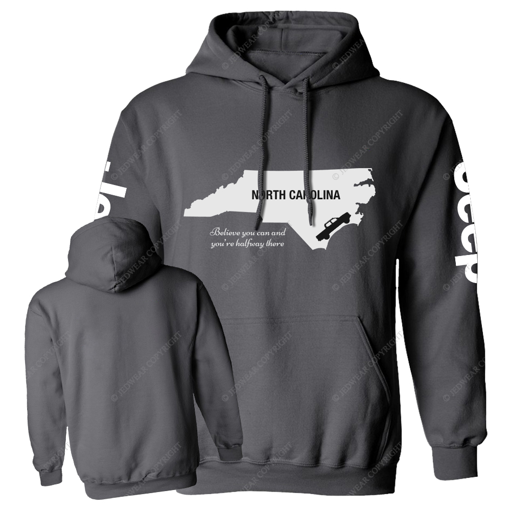 North Carolina State Borders Shape Jp Casual Hoodie