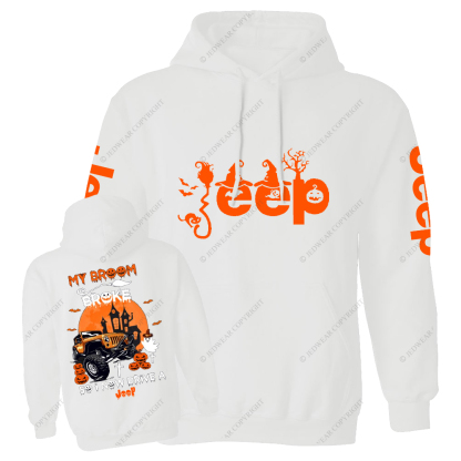 Halloween My Broom Broke So Now I Drive A Car Jp Casual Hoodie