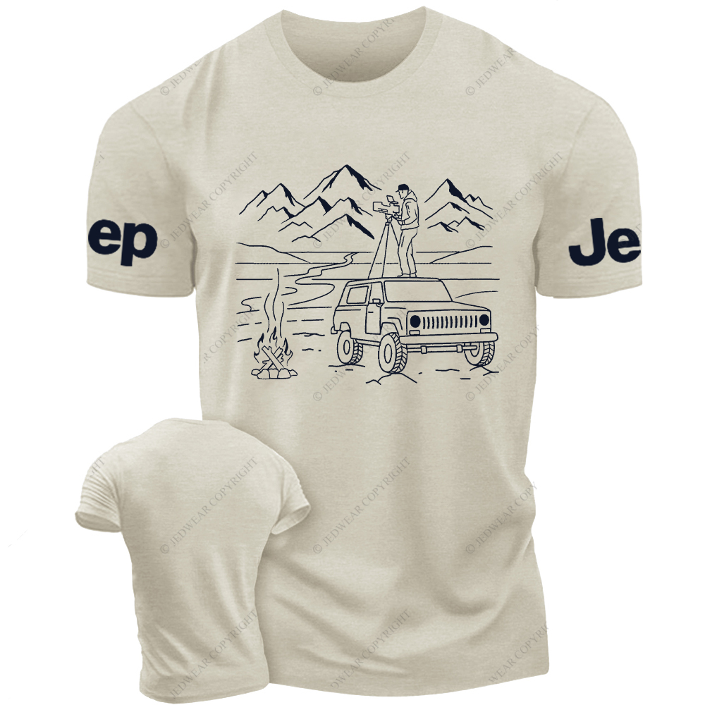 Photographer Standing On The Car Taking Pictures Jp T-Shirt