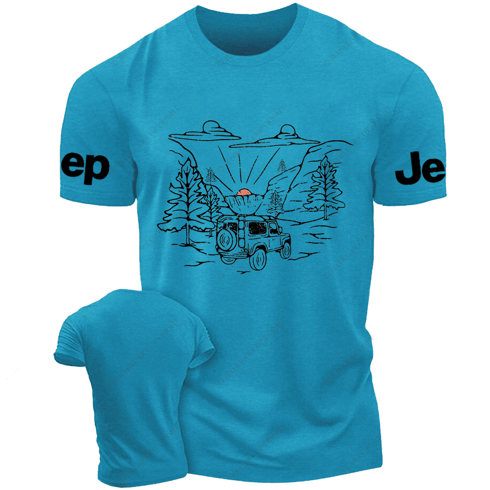Outdoor Trip Stick Figure Line ArtJp T-Shirt