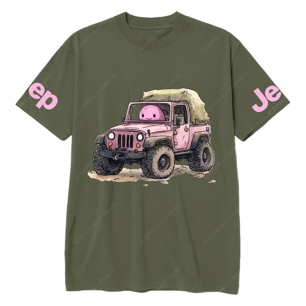 Cartoon Image Of A Pink With A Pink Piggy Bank Jp T-Shirt