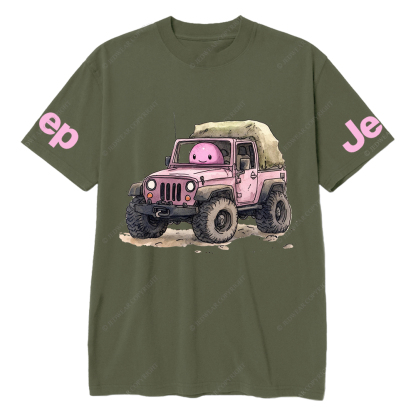 Cartoon Image Of A Pink With A Pink Piggy Bank Jp T-Shirt