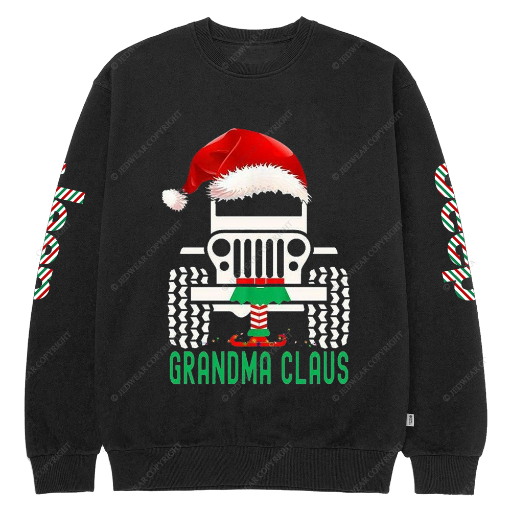 Christmas Grandma Claus Santa Hat Jp Crew Neck Sweatshirt