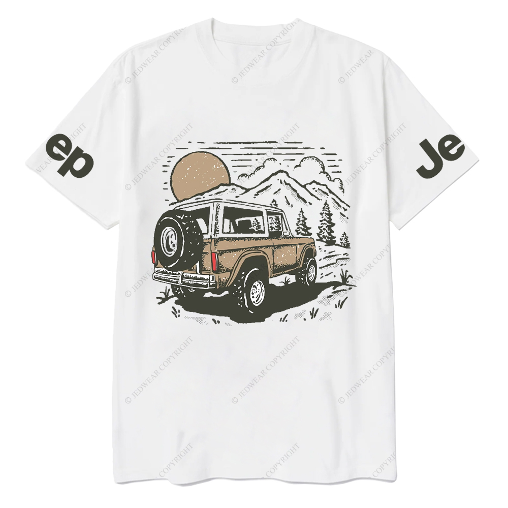 Vintage Off-Road Car In The Mountain Jp T-Shirt