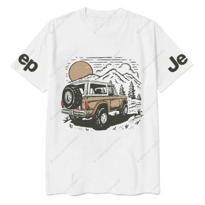 Vintage Off-Road Car In The Mountain Jp T-Shirt