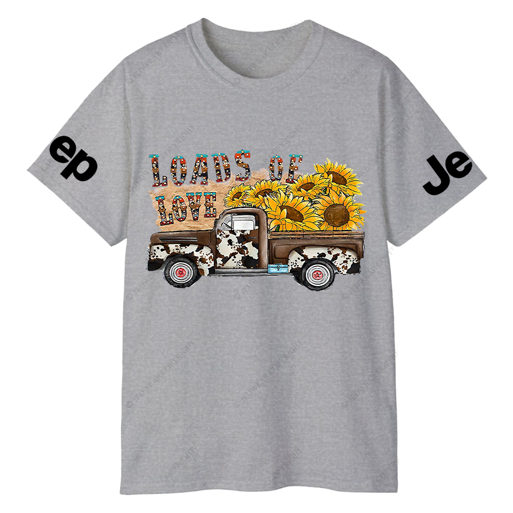 Gladiator Truck Loads Of Love Sunflower Jp T-Shirt