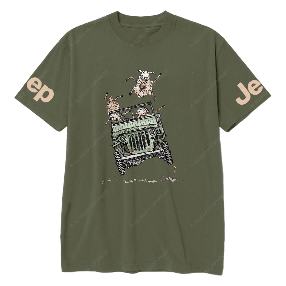 Green CJ With Sheep Jp T-Shirt