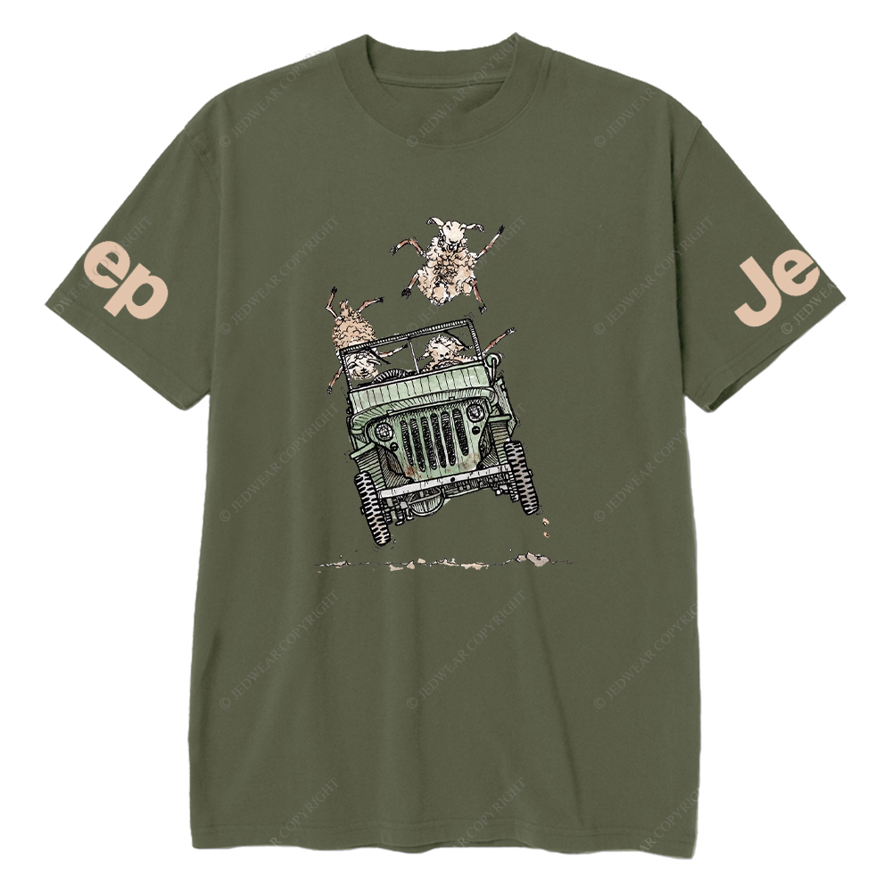 Green CJ With Sheep Jp T-Shirt