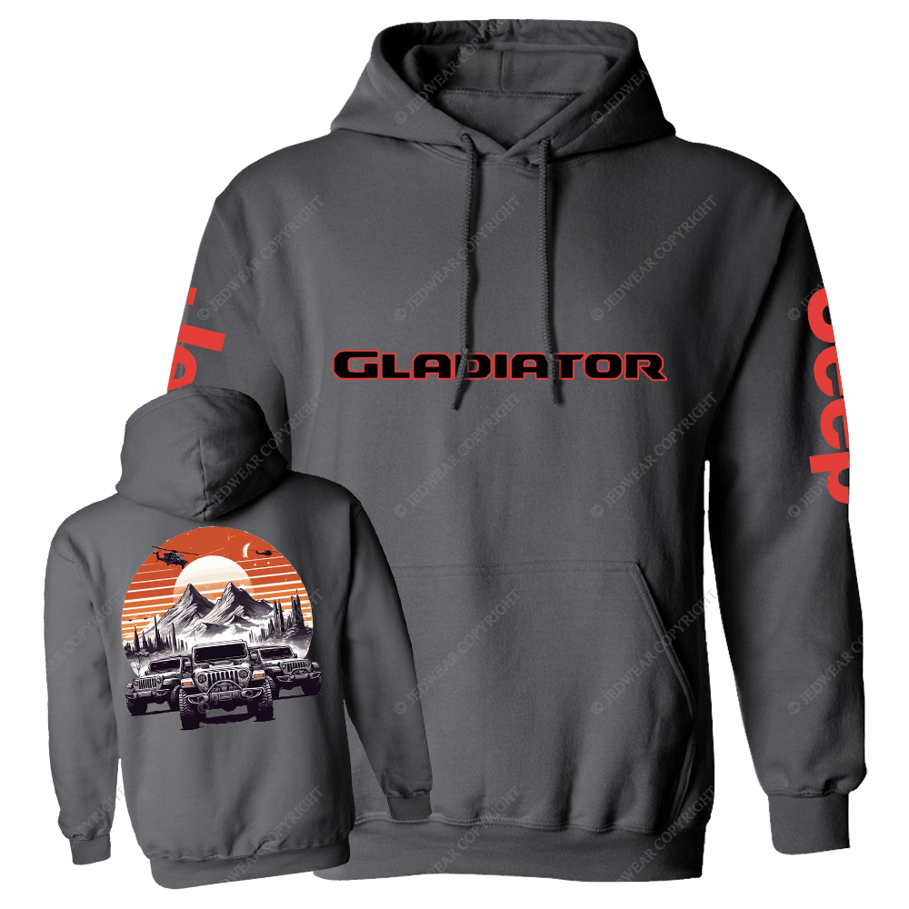 Gladiator Sunset Mountain Silhouette Jp Casual Hoodie