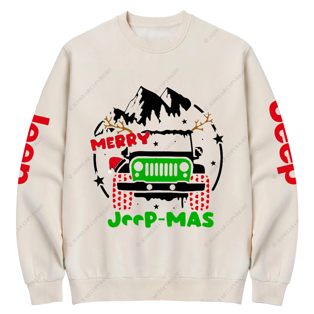 Merry Christmas Mountain Snow Jp Crew Neck Sweatshirt