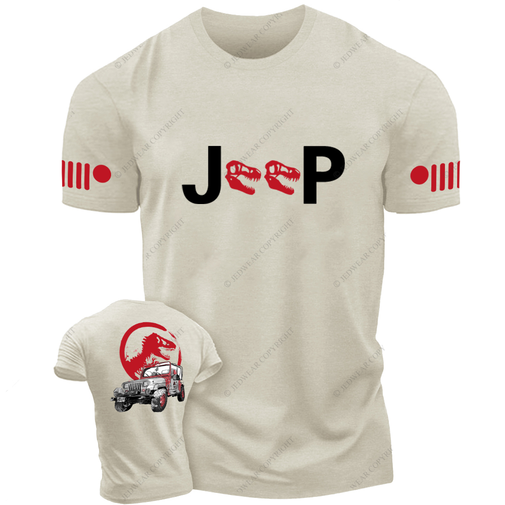Dinosaur On The Back Of An Off-Road Vehicle Jp T-Shirt