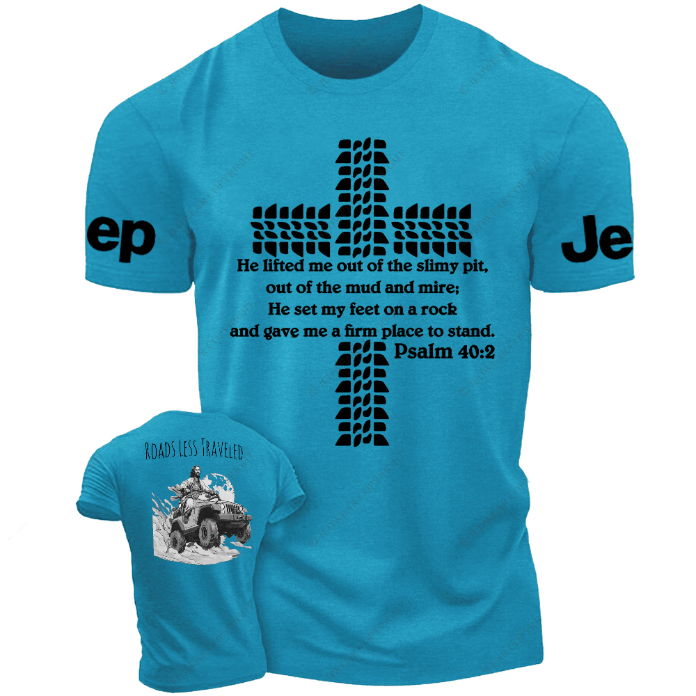 Religion Cross Jesus Bible Wheelmarks Psalm Jp T-Shirt