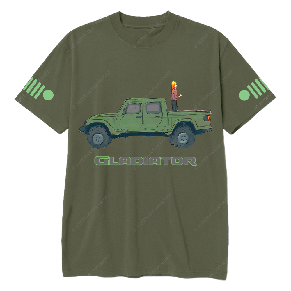 Gladiator Girl Colorful Hand-Painted Jp T-Shirt