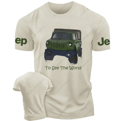 To See The World Colorful Hand-Painted Jp T-Shirt