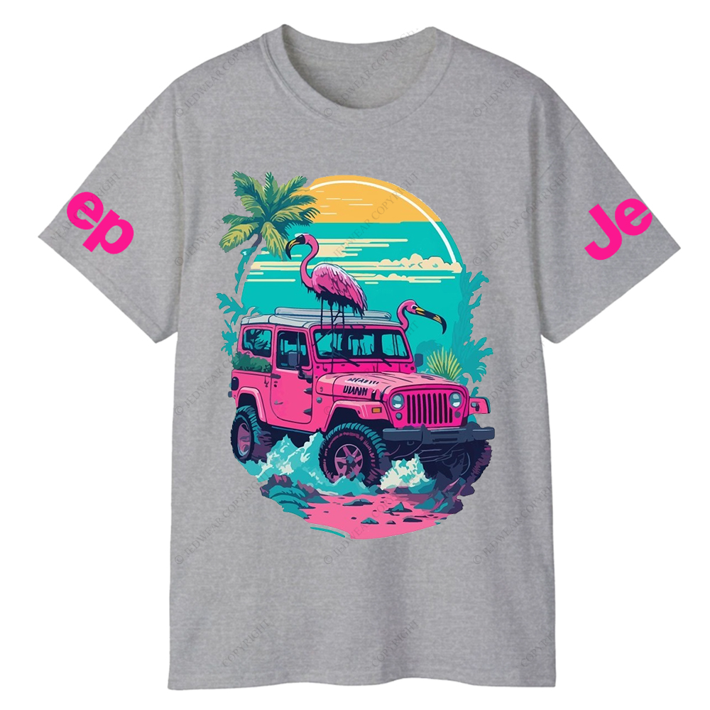 Pink Off-Road And Pink Swan On The Seashore Jp T-Shirt