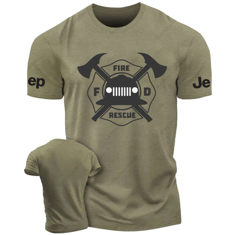 Fire Rescue  Yellow Hat Fire Fighting Tools JP T-Shirt