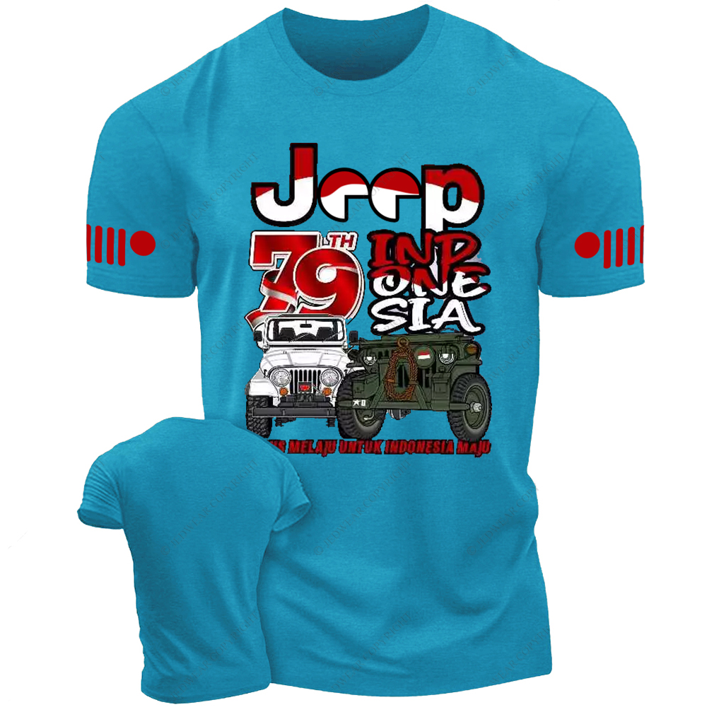 Kemerdekaan Indonesia Merdeka 79 Rubicon Willys Wrangler JK CJ7 Jp T-Shirt