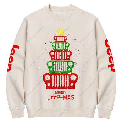 Merry Christmas Tree Jp Crew Neck Sweatshirt