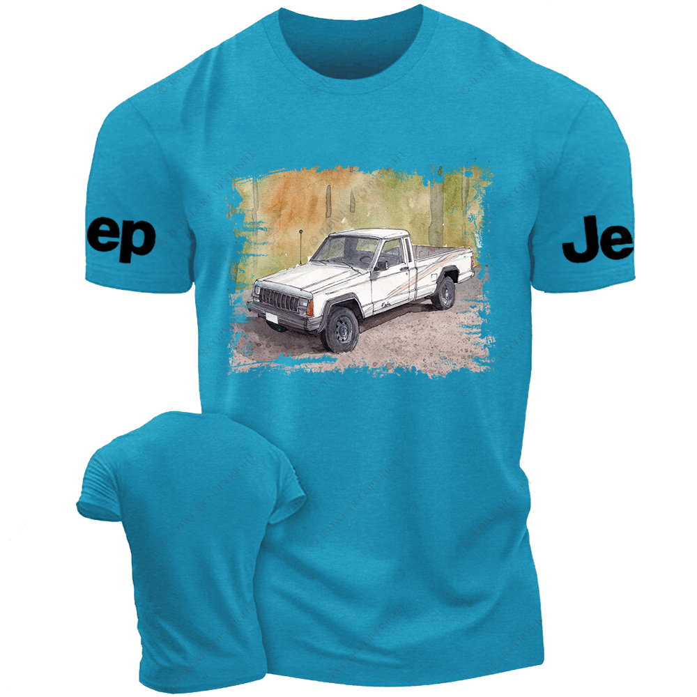 Comanche Pickup Truck Watercolor Painting Art Print Jp T-Shirt