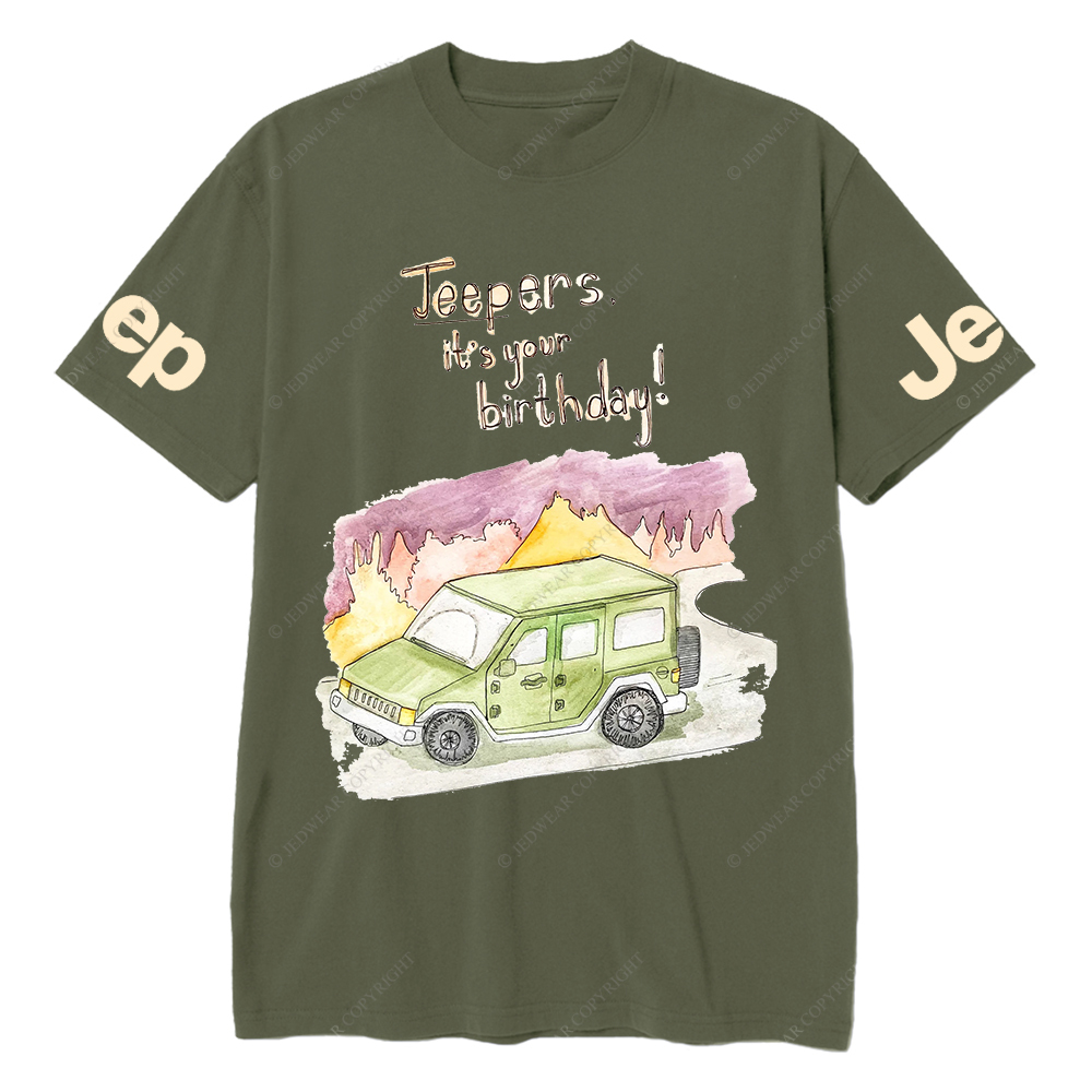 Funny Off-Road Cartoon It's Your Birthday Jp T-Shirt