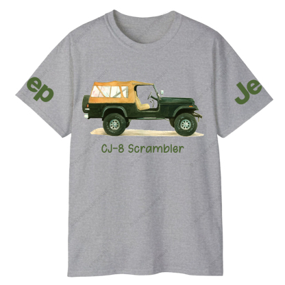 CJ-8 Scrambler Classic Willys Truck Cartoon Watercolor Jp T-Shirt