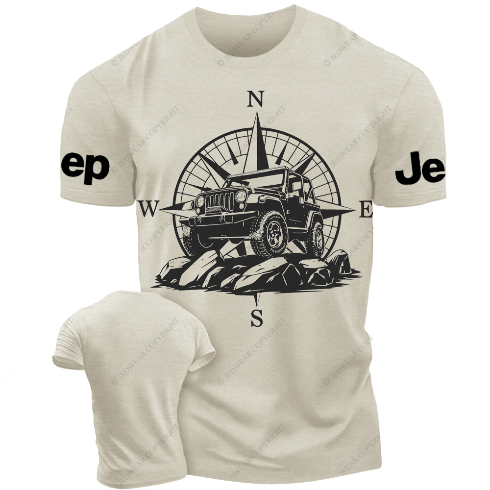 Mountain Compass Silhouette Black And White Sketch Jp T-Shirt