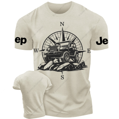 Mountain Compass Silhouette Black And White Sketch Jp T-Shirt