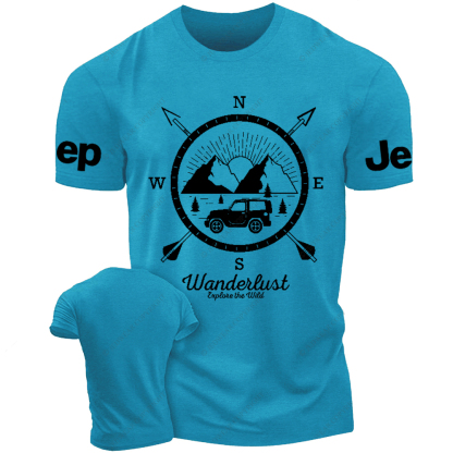 Wanderlust Explore Wild Silhouette Compass Jp T-Shirt