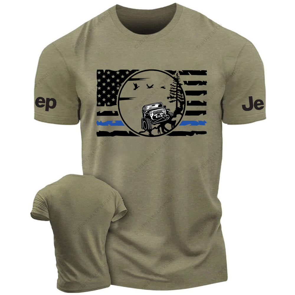 American Flag Dove Of Peace Trees JP T-Shirt