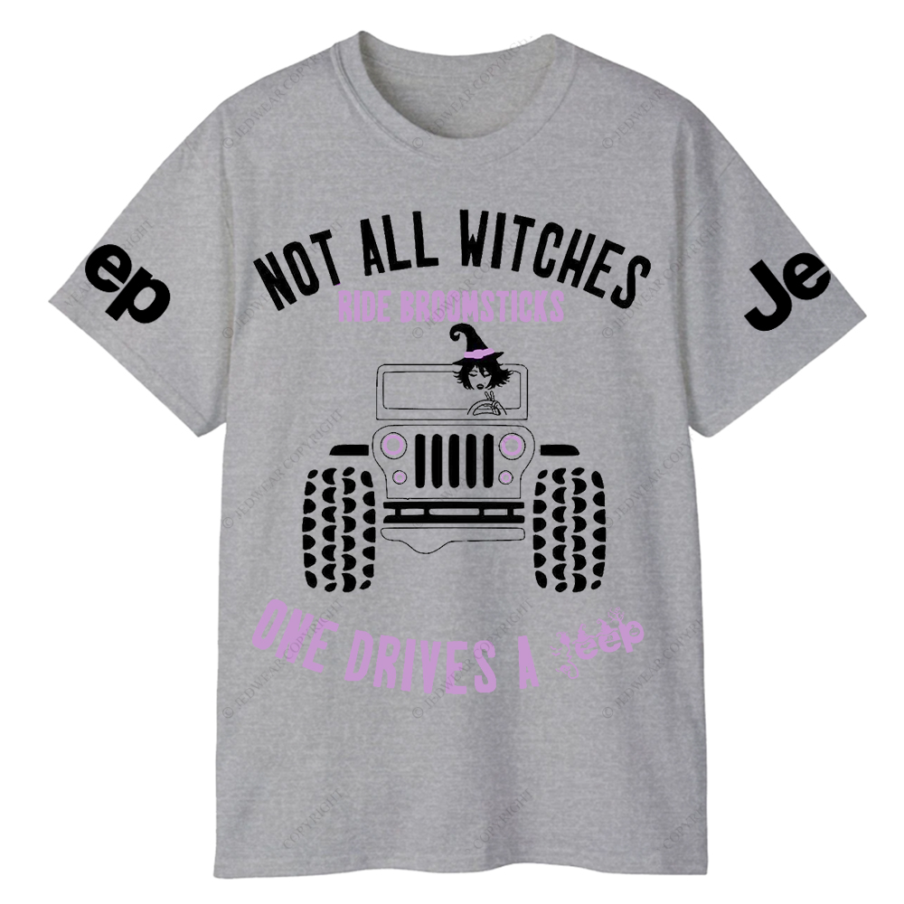 Halloween Not All Witches Ride Broomsticks One Drive A Car Jp T-Shirt