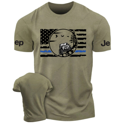 American Flag Dove Of Peace Trees JP T-Shirt