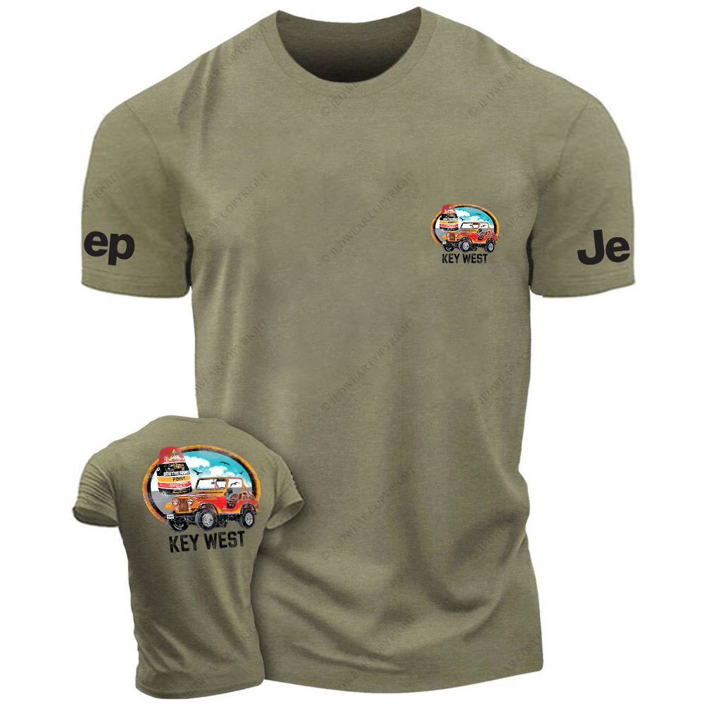 Hawaii Key West Four-wheeler On The Seaside Seagulls Blue Sky JP T-Shirt